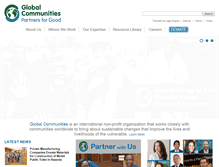 Tablet Screenshot of globalcommunities.org